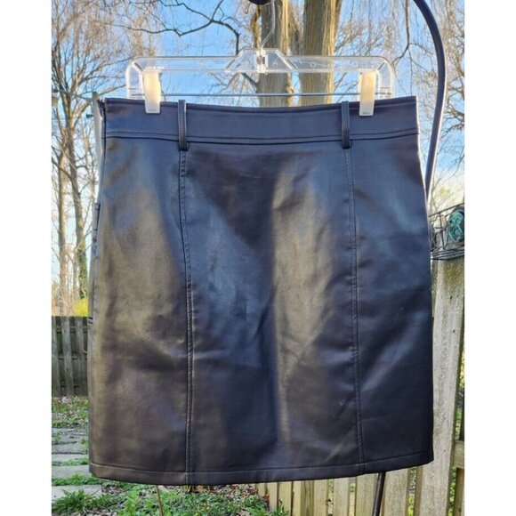 Bagatelle Faux Leather Skirt Womens Black Mini See Measurements - Picture 3 of 8